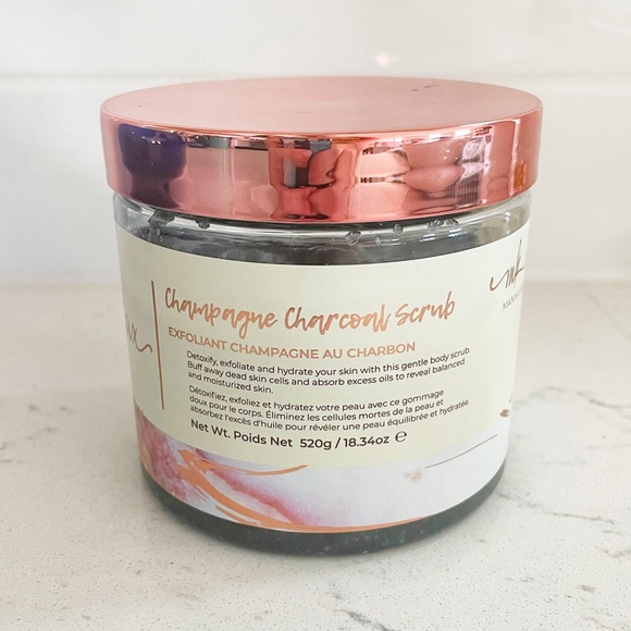 MANNA KADAR Champagne Charcoal Body Sugar Scrub New - SEALED - Picture 3 of 7